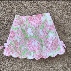 Lilly Pulitzer Sz.4 Floral Print Scallop Hem Skort